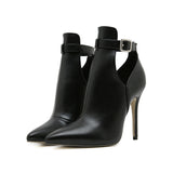 Chocolate Brown Croc-Pattern Stiletto Heels