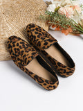 Leopard Print Penny Loafers – Women's Slip-On Flat Shoes