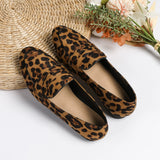 Leopard Print Penny Loafers – Women's Slip-On Flat Shoes