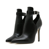 Chocolate Brown Croc-Pattern Stiletto Heels
