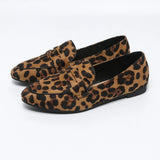Leopard Print Penny Loafers – Women's Slip-On Flat Shoes
