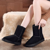 Women's Cozy Chestnut Fur-Trim Winter Ankle Boots
