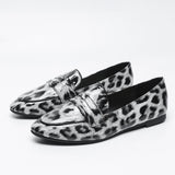 Leopard Print Penny Loafers – Women's Slip-On Flat Shoes