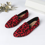 Leopard Print Penny Loafers – Women's Slip-On Flat Shoes