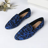 Leopard Print Penny Loafers – Women's Slip-On Flat Shoes