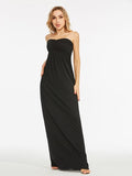 Srtapless Cotton Blends Floor-Length Maxi Dress