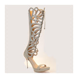 azmodo Sexy Butterfly Cut-Outs Lace-Up Dress Sandals