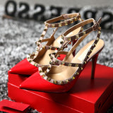 Party Queen Rivets Stiletto Heels sandals 0132