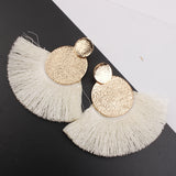 Fashion Women Bohemian Earrings Long Tassel Fringe Drop Dangle Ear Stud Jewelry