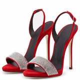 Women High Heels Sexy Pumps Stiletto Pointed Toe Party Ankle Strappy High Heels Red Black Ladies Wedding Shoes