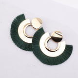 Womens Bohemian Earrings Long Tassel Fringe Boho Dangle circle Earrings Jewelry