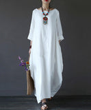 azmodo Plain Loose Pockets Women's Maxi Dress
