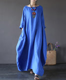 azmodo Plain Loose Pockets Women's Maxi Dress
