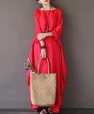 azmodo Plain Loose Pockets Women's Maxi Dress