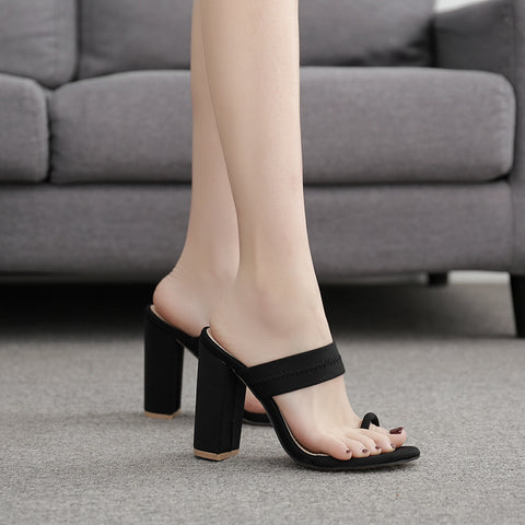 Fashion 2019 women's sandals stilettos high heels shoes slip-on sexy pumps party dress ladies shoes slippers green womens heels