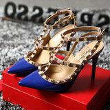 Party Queen Rivets Stiletto Heels sandals 0132