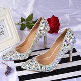 azmodo  Luxurious Rhinestone Stiletto Heel Wedding Shoes