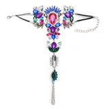 Women Wedding Crystal Beach Vacation Luxurious Rhinestone Toe Ring Anklet 0501（1 Piece）