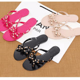 Rivet PVC Flat Thong Flip Flop Sandal