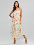 azmodo Floral Prints Sleeveless Women's Maxi Dress