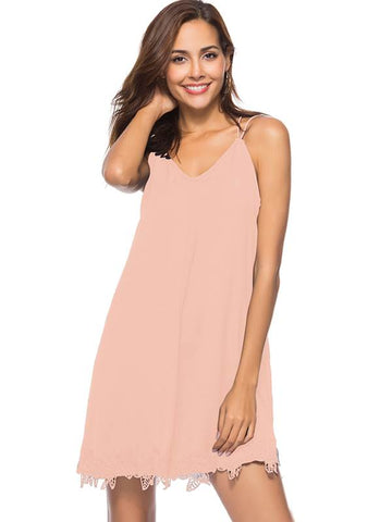 azmodo Plain Sleeveless Casual Women's Sexy Dress