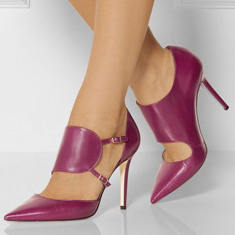 azmodo Elegant Rose Pointed Toe Court Shoes