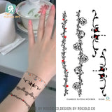 Women's waterproof tattoo sticker Wrist flower stickers Japan Harajuku Style