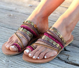Collection handmade flat sandal shoes