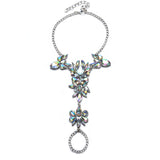 Candy-colored new gem alloy anklet accessory bracelet
