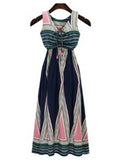 azmodo Summer V-Neck Prints Travel Look Dress