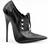 Pointed sexy high heels 13CM super high heel shoes black rivets