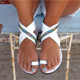 Women Bohemian Sandals Flat Women Gladiator Sandals Women Casual Summer Shoes Female Flat Sandals Plus Size Beach Shoes