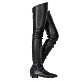 azmodo  Fashion Block Heel Thigh High Boots