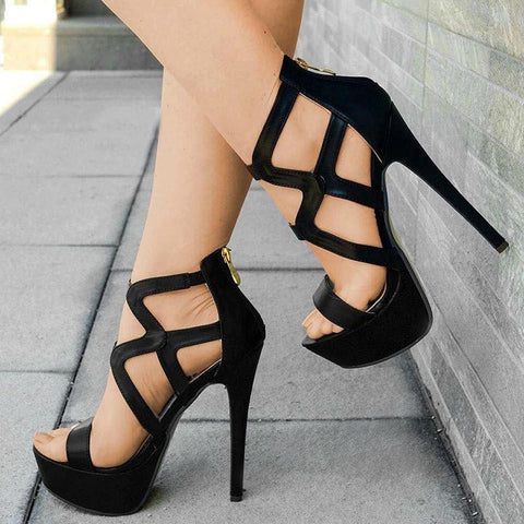 Sexy High Stiletto Heel Platform Open Toe Sandals