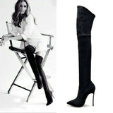 Women Over The Knee High Stretchy Sexy Stiletto Heel Snow Boots
