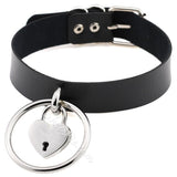 azmodo Heart-Shaped PU Torques Choker Necklace