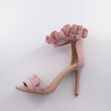 Open Toe Stiletto Heel Pink Sandals