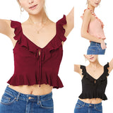 Summer solid color vest Slim wild exposed