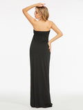 Srtapless Cotton Blends Floor-Length Maxi Dress