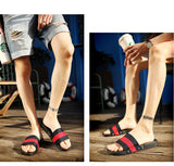 Red & Green New Brand Summer Couple Bathroom Slippers Men and Women Indoor Home Slippers Non-slip Floor Slipper Slides