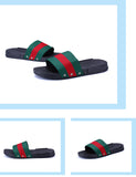 Red & Green New Brand Summer Couple Bathroom Slippers Men and Women Indoor Home Slippers Non-slip Floor Slipper Slides