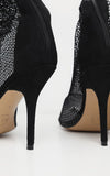 BLACK THIGH HIGH FISHNET BOOT