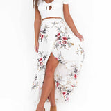 Women's New Products Irregular Split Print Skirt