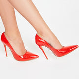 azmodo Sexy Red Pointed Toe Stiletto Heels