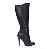 Elegant Black Knee High Women's Boots