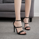 New summer shoes Women Simple Rome shoes high heeled sandals Sexy buckle Open toe Nightclub Gladiator pumps Wedding shoes