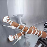 azmodo  Super Sexy Roman Gladiator Thigh High Sandal Boots