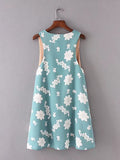 Blue Knot Sleeveless Women's Day Dress