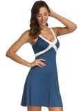 azmodo  Backless Royal Blue Women's Sexy Dress