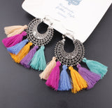 New Women Bohemia Long Tassel Earring Boho Vintage Ear Hook Earrings Jewelry